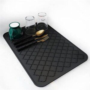 Drying Mats for Kitchen Counter-Silicone Dish Drying Mat-Kitchen Dish Drying Pad